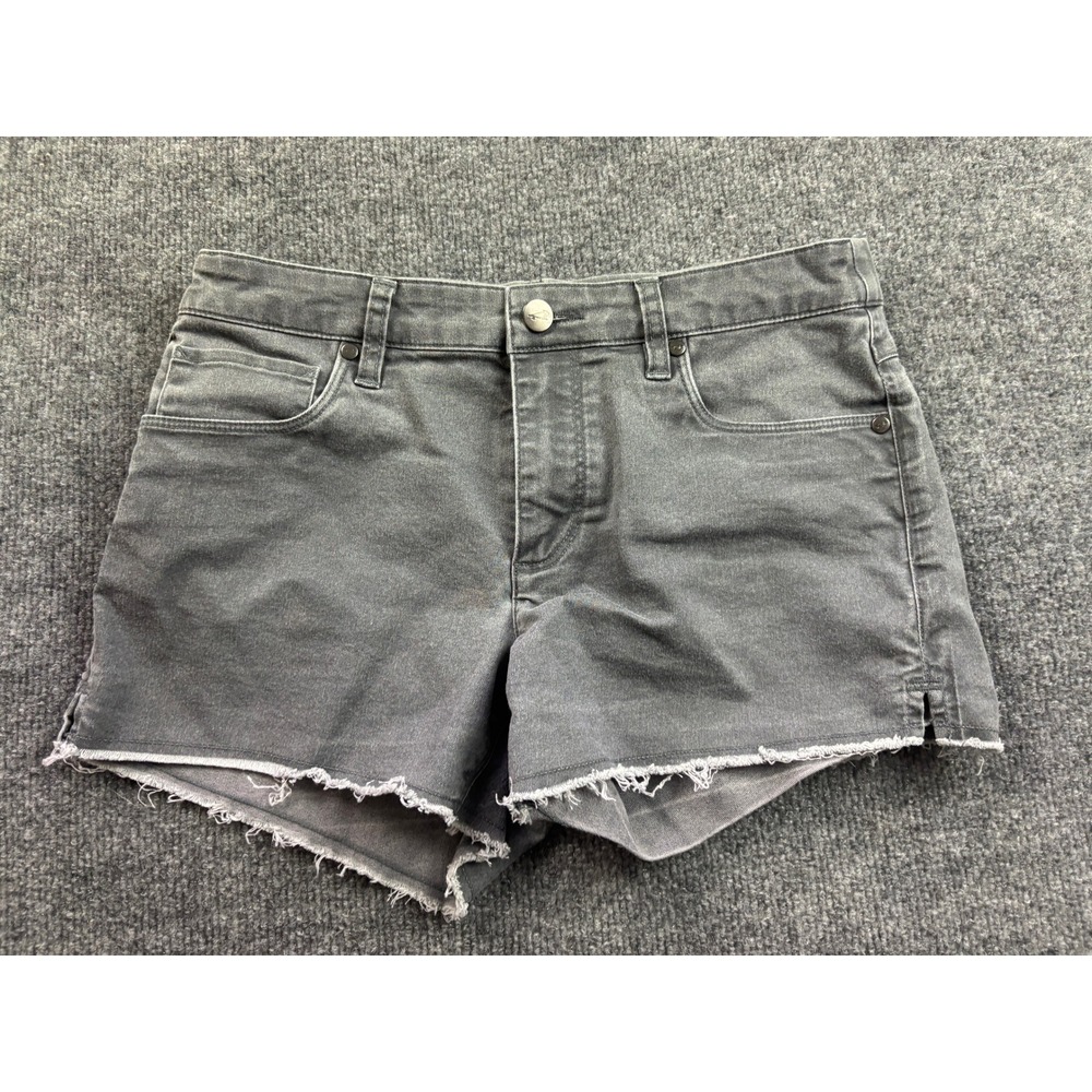 Toad&Co Denim Shorts Womens 6 Gray Raw Hem Organic Cotton Stretch